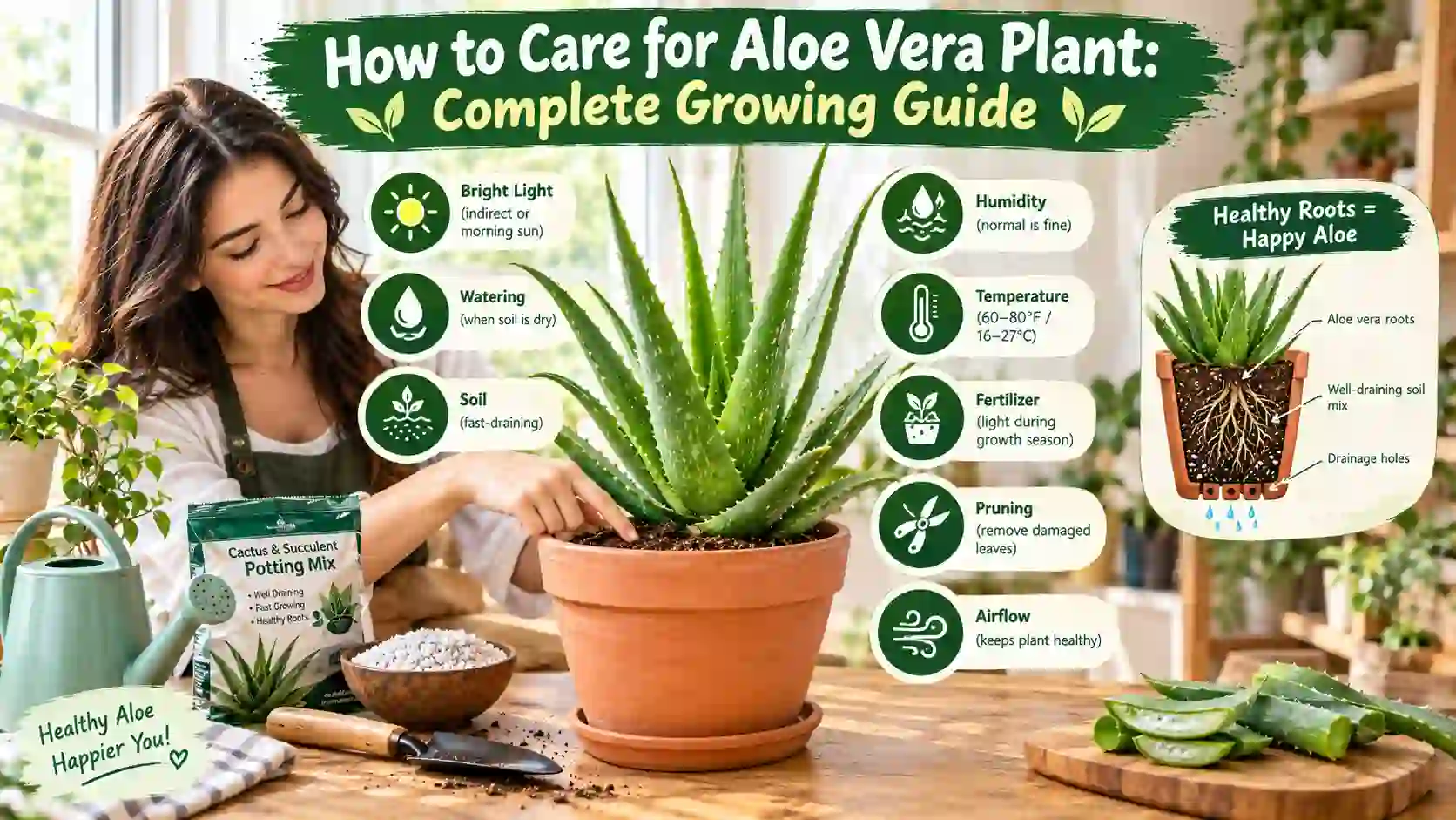 Read more about the article How to Care for Aloe Vera Plant: Complete Growing Guide