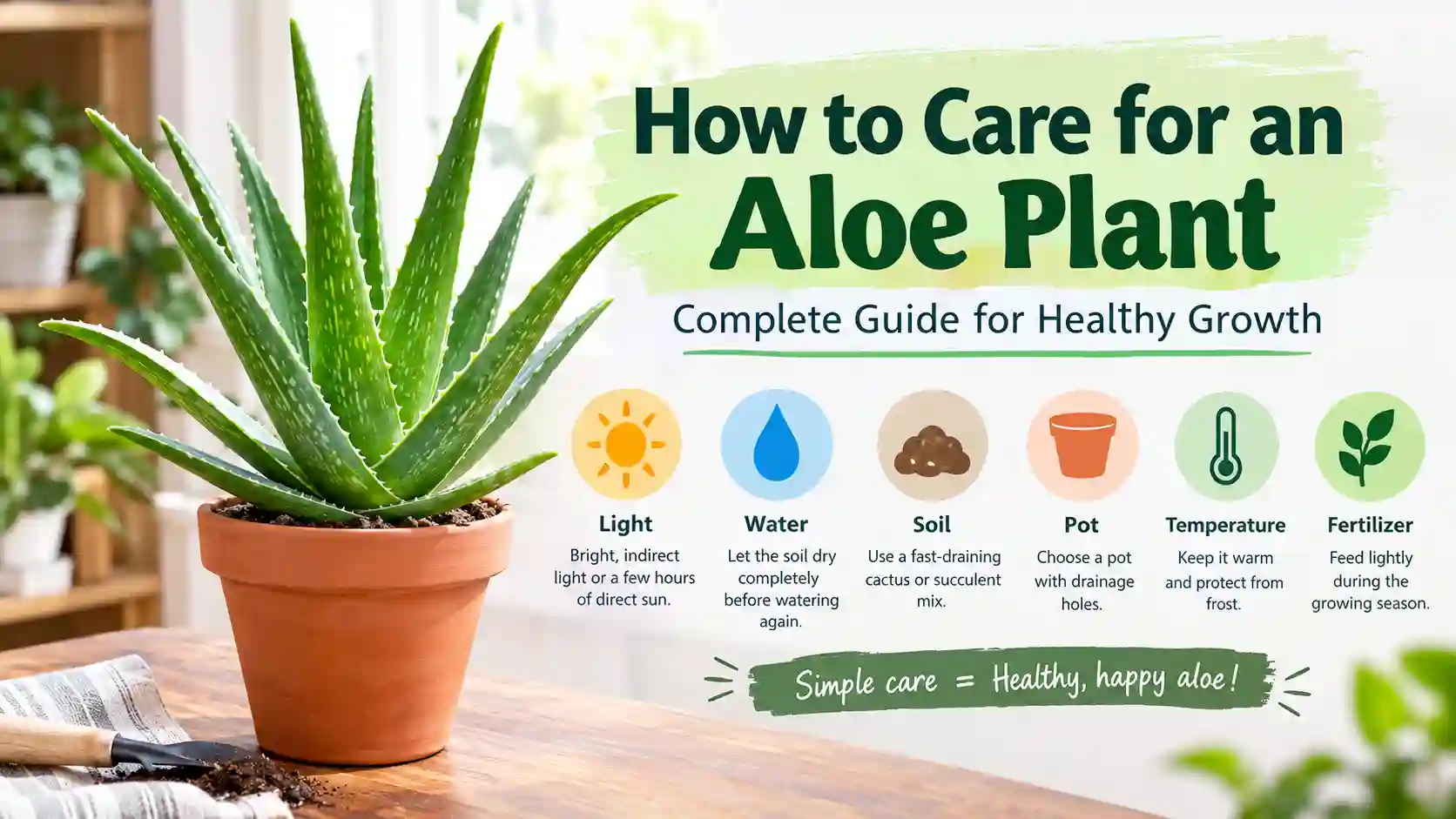 You are currently viewing How to Care for an Aloe Plant: Complete Guide for Healthy Growth