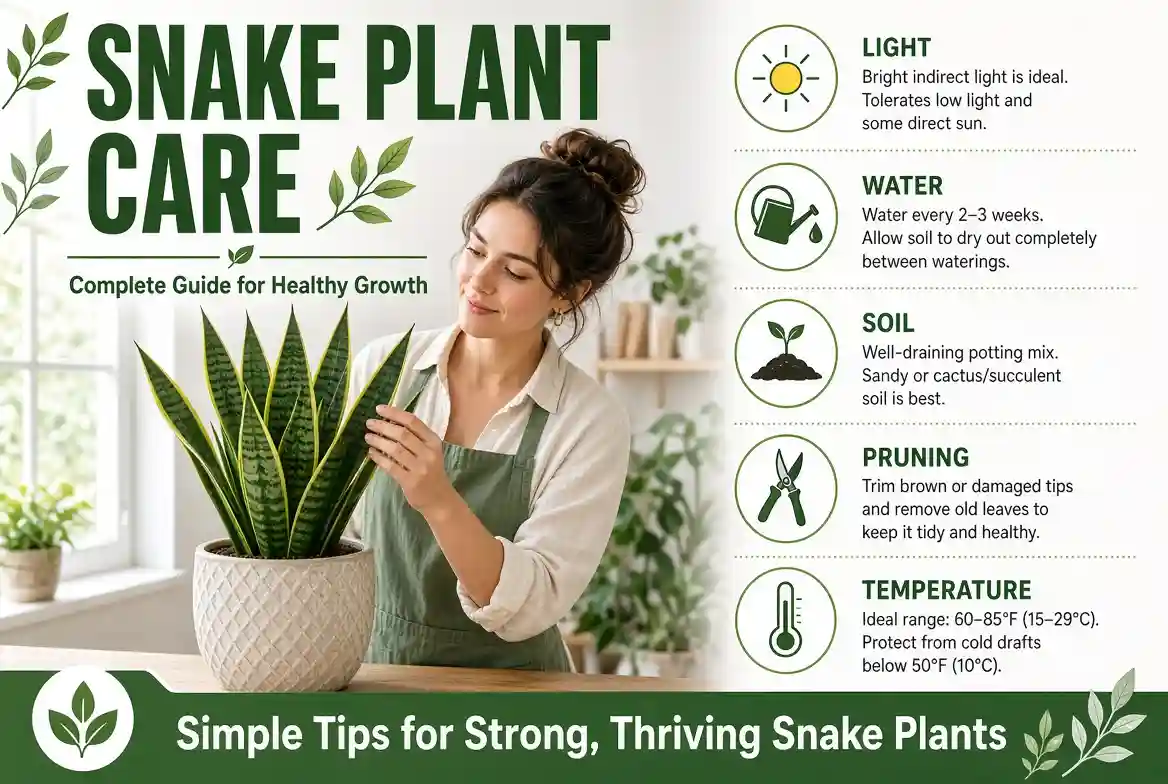 Read more about the article How to Take Care of a Snake Plant: Complete Guide for Healthy Growth