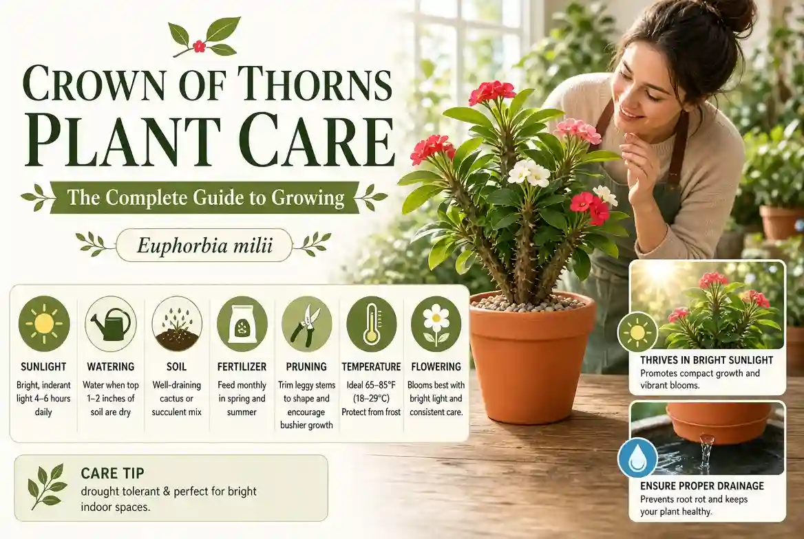 You are currently viewing Crown of Thorns Plant Care: The Complete Guide to Growing