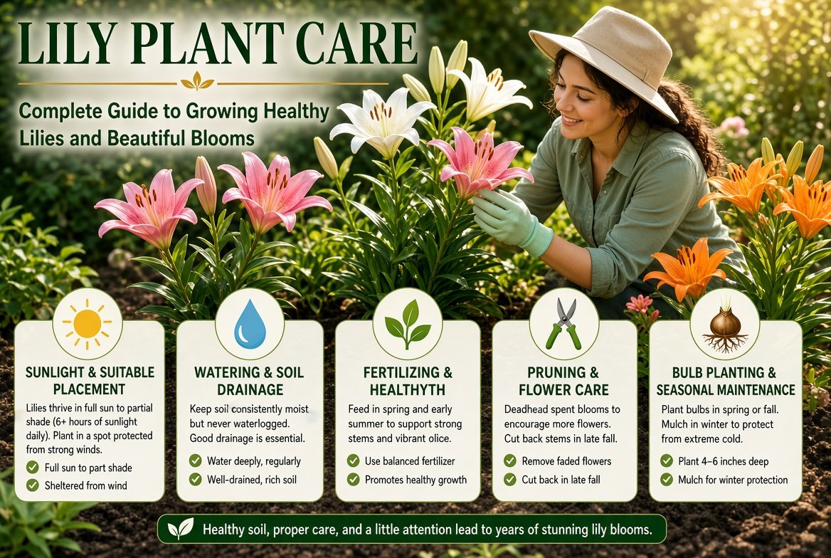 Read more about the article Lily Plant Care: Complete Guide to Growing Healthy Lilies and Beautiful Blooms