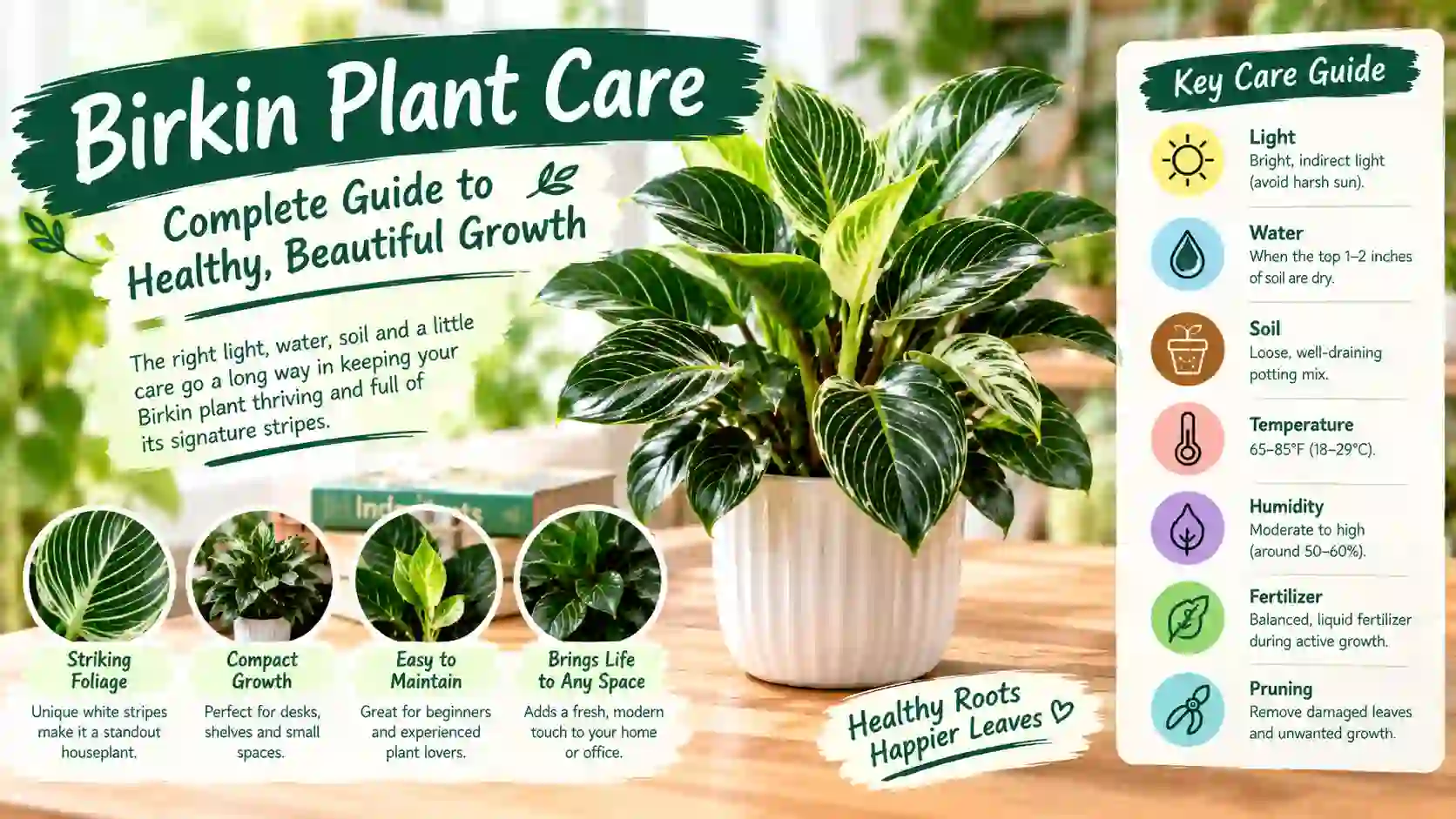 Read more about the article Birkin Plant Care: Complete Guide to Healthy, Beautiful Growth