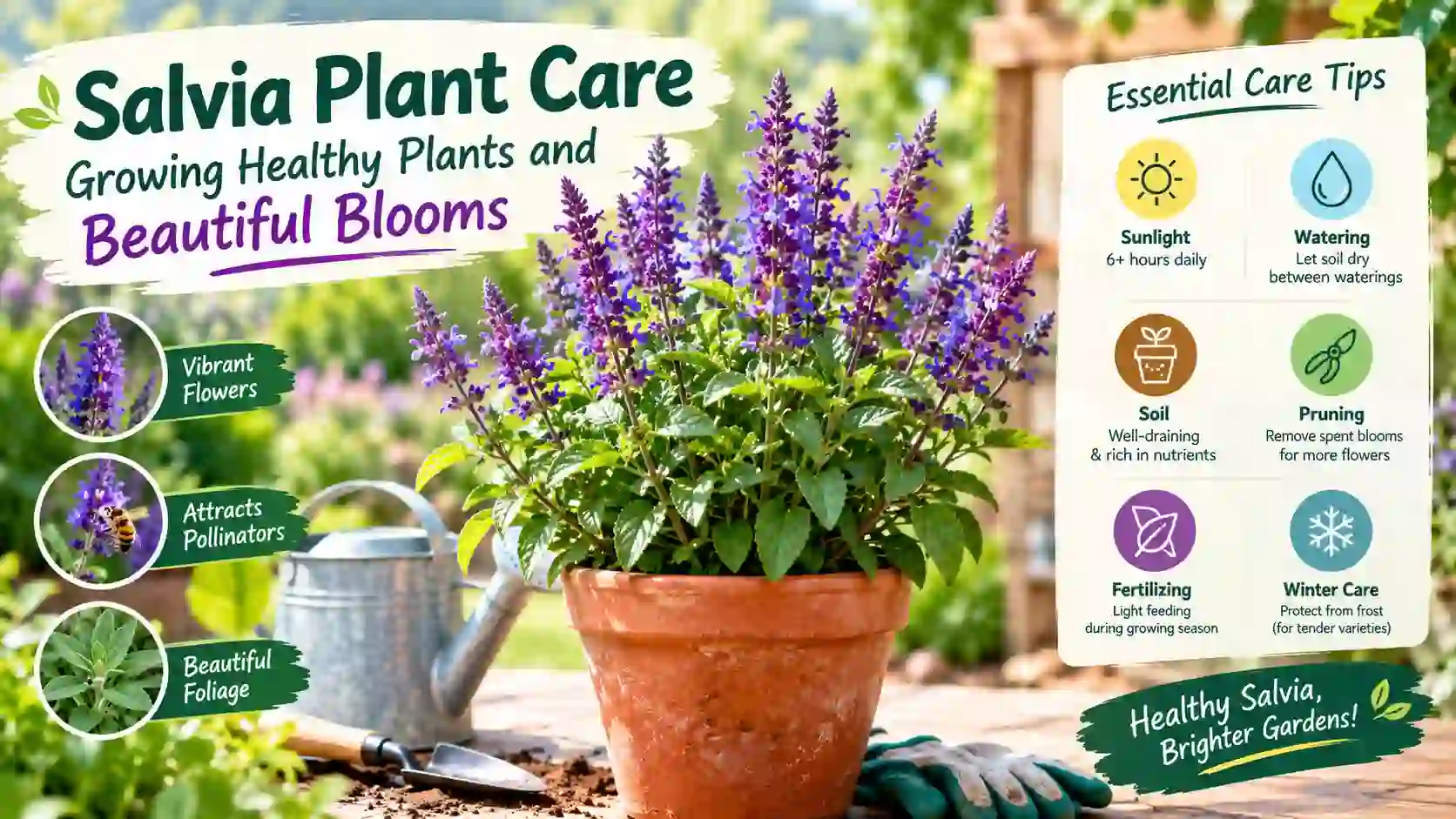 You are currently viewing Salvia Plant Care: Growing Healthy Plants and Beautiful Blooms