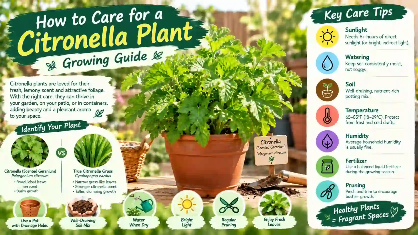 Read more about the article How to Care for a Citronella Plant: Growing Guide
