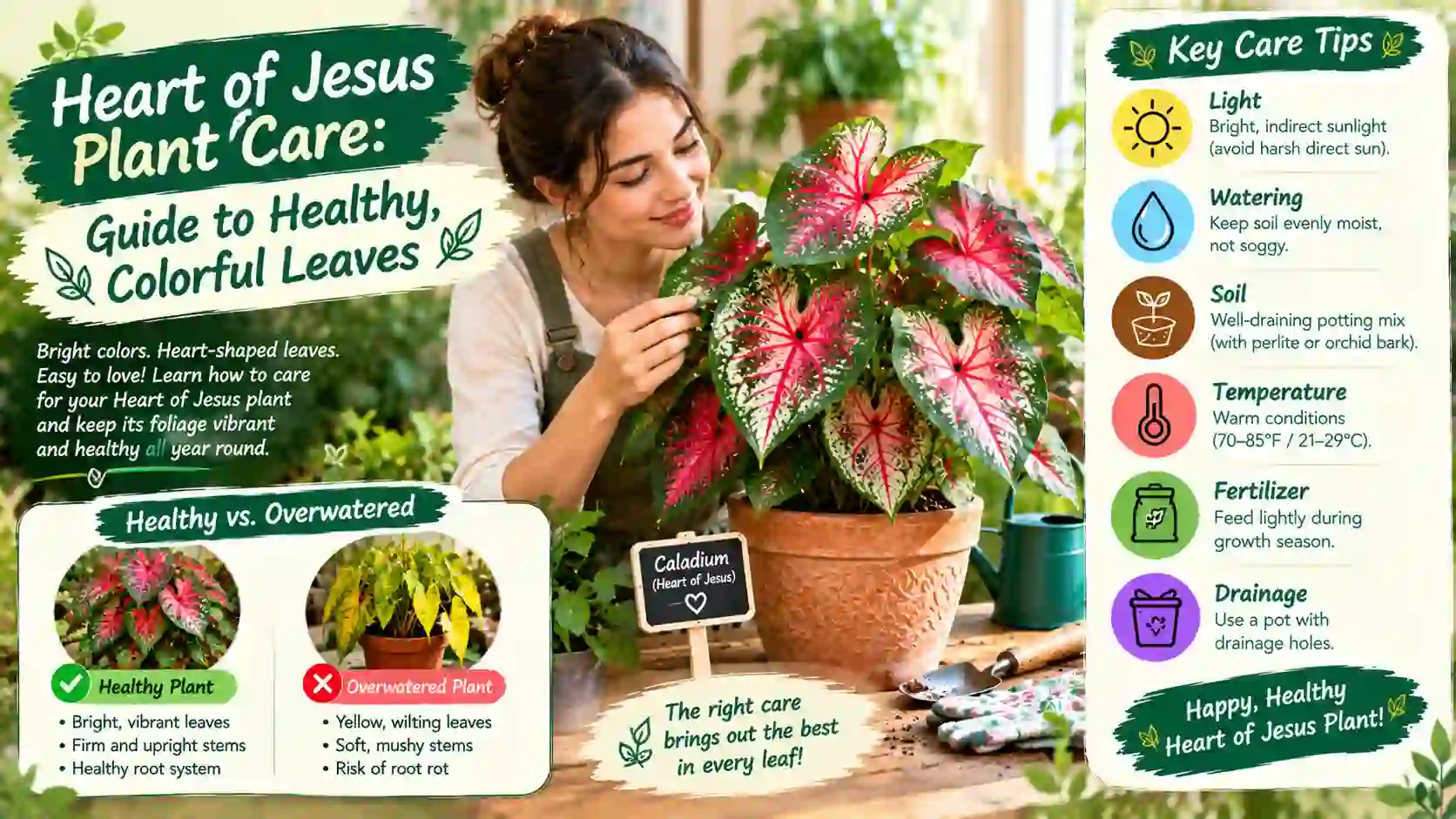 Read more about the article Heart of Jesus Plant Care: Guide to Healthy, Colorful Leaves