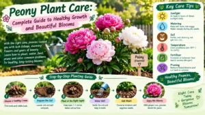Read more about the article Peony Plant Care:  Guide to Healthy Growth and Beautiful Blooms